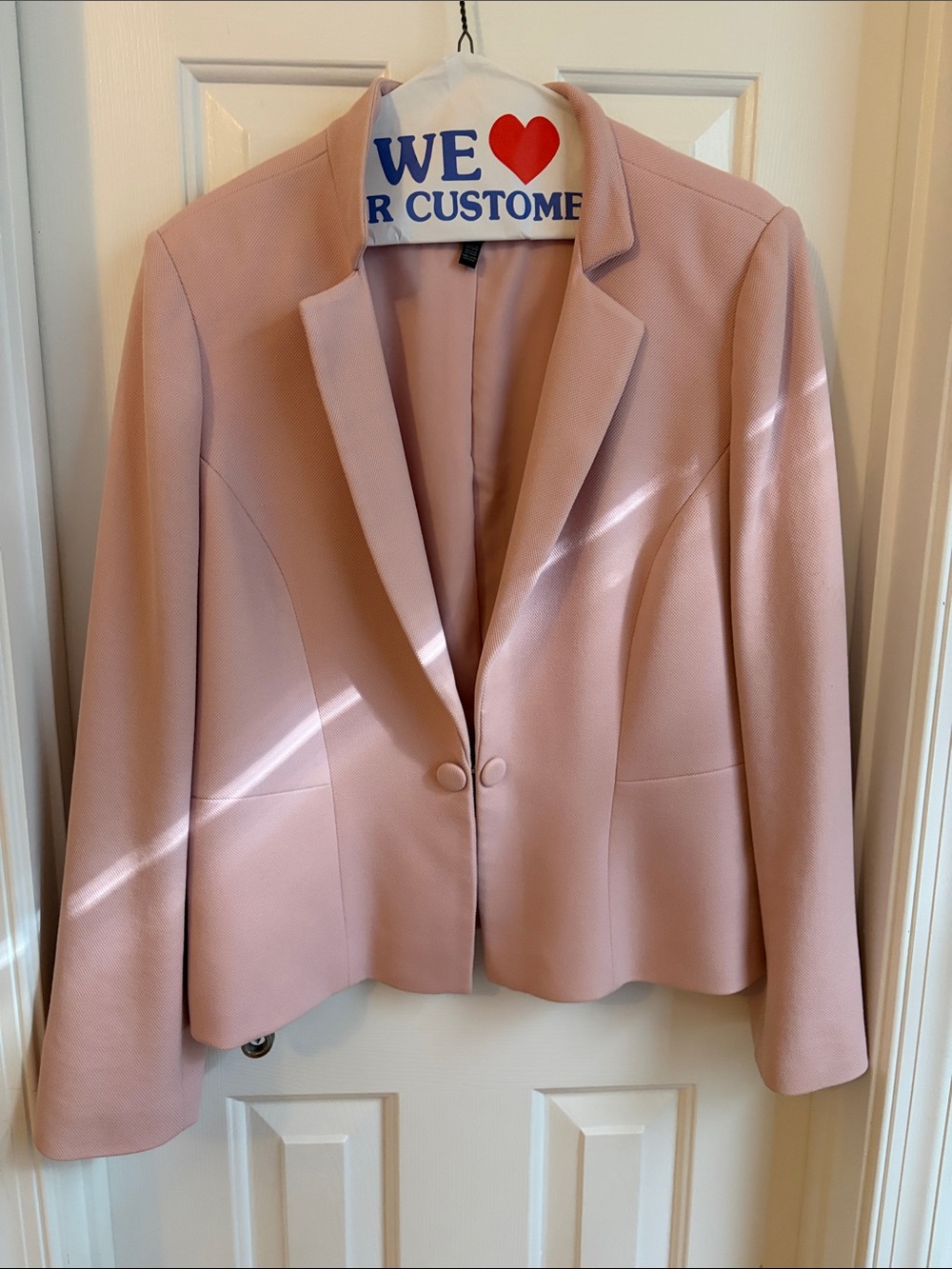 White House Black Market Blush Pink Tailored Blazer